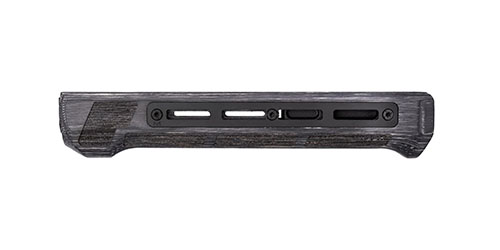 WOOX Bravado kombinerer amerikansk valnøtt og aluminium for moderne taktiske plattformer, med M-LOK-fester og ergonomisk design for optimal komfort.